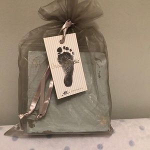 Baby blue canvas for footprint